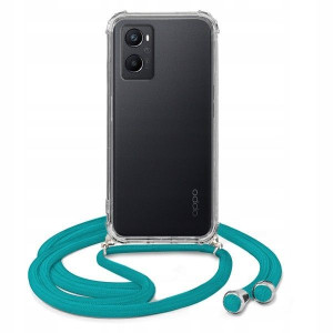 Etui Crossbody Do OPPO A96 4G Turkusowy Sznurek