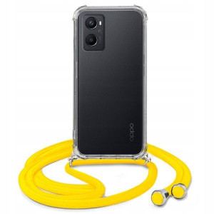 Etui Crossbody Do OPPO A96 4G Żółty Sznurek Case