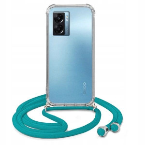 Etui Crossbody Do OPPO K10 5G Case Turkus Sznurek