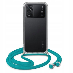 Etui Crossbody Do OPPO K10 PRO 5G Turkus Sznurek
