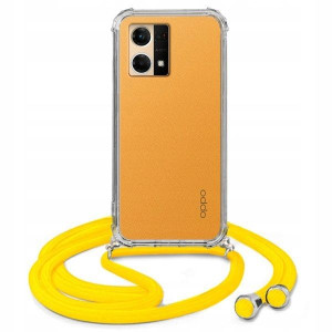 Etui Crossbody Do OPPO RENO 7 4G Żółty Sznurek