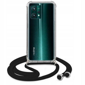 Etui Crossbody Do REALME 9 PRO PLUS Czarny Sznurek