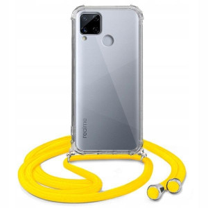 Etui Crossbody Do REALME C15 Żółty Sznurek Case