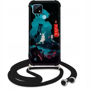 Etui Crossbody do REALME C21 Sznurek Japan Wzory