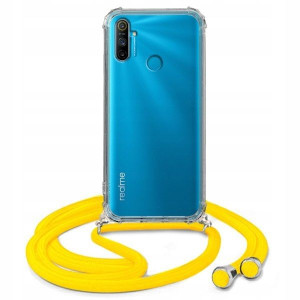 Etui Crossbody Do REALME C3 Żółty Sznurek Ochronne