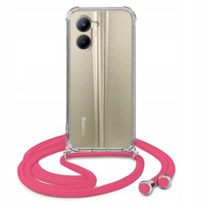 Etui Crossbody Do REALME C33 Case Malina Sznurek