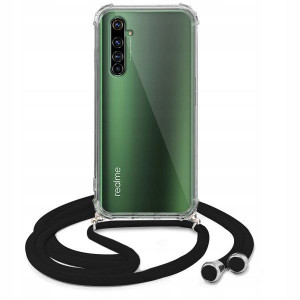 Etui Crossbody Do REALME X50 PRO Czarny Sznurek