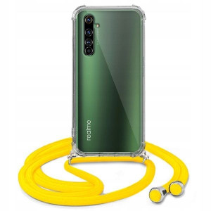 Etui Crossbody Do REALME X50 PRO Żółty Sznurek