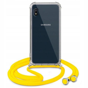 Etui Crossbody Do SAMSUNG A10e Żółty Sznurek Case