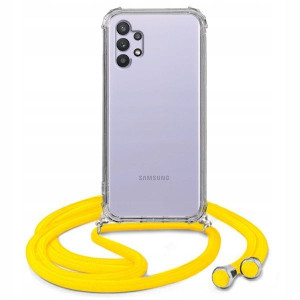 Etui Crossbody Do SAMSUNG A32 4G Żółty Sznurek