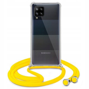 Etui Crossbody Do SAMSUNG A42 5G Żółty Sznurek