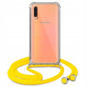 Etui Crossbody Do SAMSUNG A50 Żółty Sznurek Case