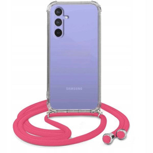 Etui Crossbody Do SAMSUNG A54 5G Różowy Sznurek