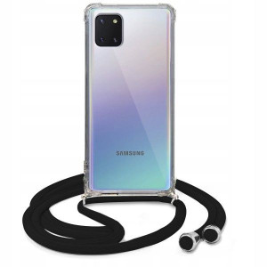 Etui Crossbody Do SAMSUNG A81 Czarny Sznurek Case