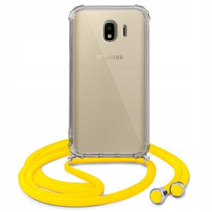 Etui Crossbody Do SAMSUNG J4 2018 Żółty Sznurek