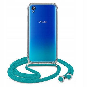 Etui Crossbody Do VIVO Y91C 2020 Turkusowy Sznurek