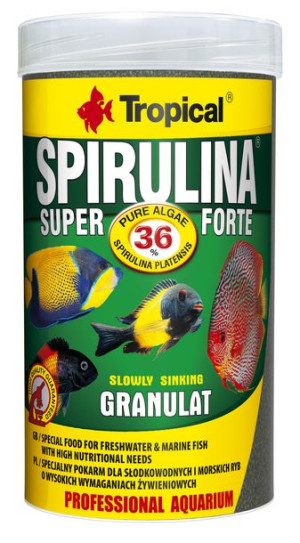TROPICAL SPIRULINA SUPER FORTE 250ml kosiarki krewetki - GRANULAT