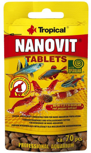 Tropical Nanovit Tablets 10g 70tab. - samoprzylepne tabletki