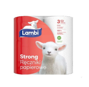 Lambi Ręczniki papierowe Strong 3 warstwy 2 rolki