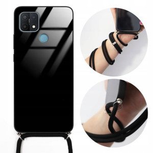 Etui CROSSGLAM do OPPO A15 Obudowa Czarny Sznurek