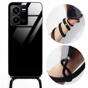 Etui Crossglam Do VIVO Y35 Case Czarny Sznurek