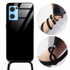 Etui Crossglam OPPO RENO 7 SE 5G Czarny Sznurek
