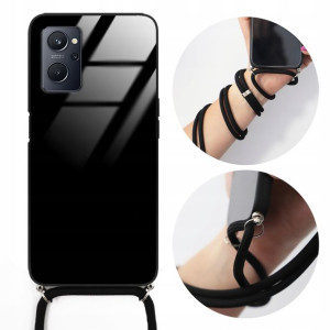 Etui Crossglam REALME 9i Czarny Sznurek Obudowa