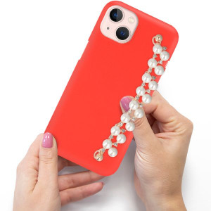Etui Czerwony Mat Blink do IPHONE 13 Perły Case