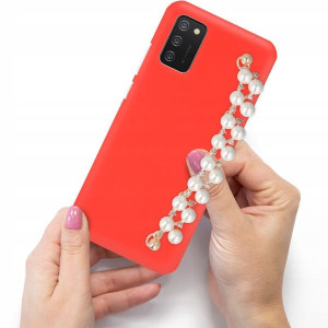 Etui Czerwony Mat Blink do SAMSUNG A02s Perły Case