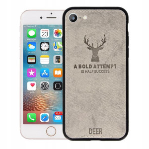 Etui Deer Do Iphone 8 Szary Obudowa Case Ochronne