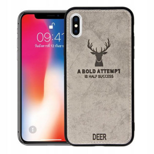 Etui Deer Do Iphone X Szary Obudowa Case Ochronne