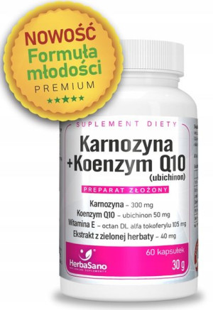 HerbaSano Karnozyna + Koenzym Q10 + Witamina E