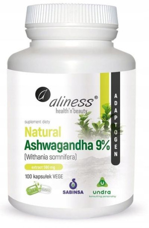 Aliness Ashwagandha 9% 600mg 100kapsułek