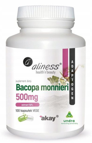 Aliness Brahmi Bacopa Monniery ekstrakt 50% 100kap