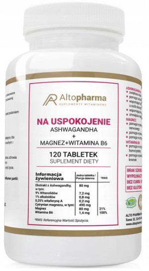 Alto Pharma Ashwaganda + Magnez+ Witamina B6