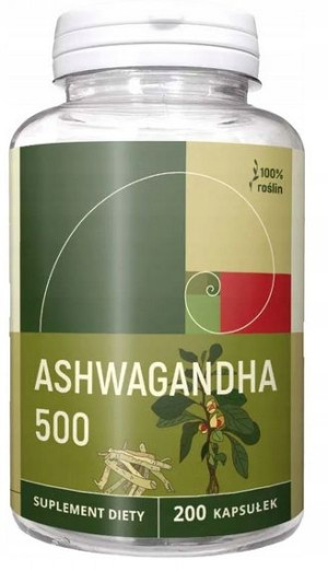 Ashwagandha 500mg 200 kapsułek Nanga