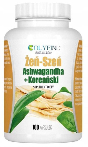 Colyfine ASHWAGANDHA Żeń-Szeń Koreański 100kaps