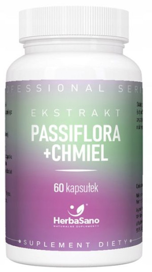 HerbaSano Passiflora + Chmiel 60 kapsułek