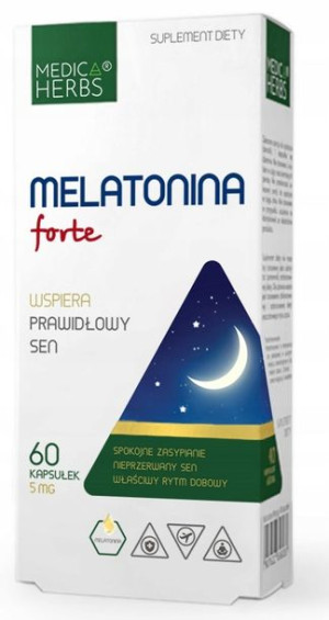 Medica Herbs Melatonina Forte 5mg 60 kapsułek