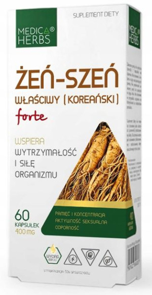 Medica Herbs Żeń-szeń właściwy forte 60kapsułek