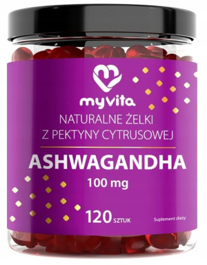 Myvita Ashwagandha Żelki naturalne 120sztuk