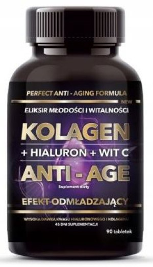 Kolagen ANTI-AGE hialuron wit C 120 tab Intenson