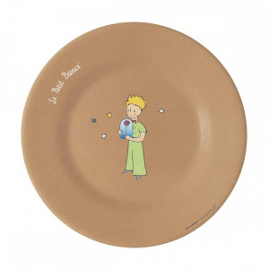 Talerz Mały książe fi 20cm brązowy bez BPA