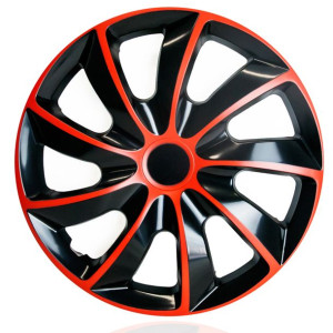 4 x Kołpak Quad Bicolor Red 14 do VW Golf 3 4 Passat B4 B5 Polo 6N 9R