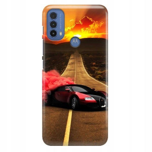 Etui do MOTOROLA MOTO E40 Auta TOP Wzory + SZKŁO