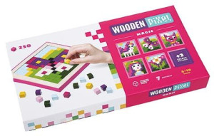 Drewniana mozaika Wooden pixels magia Cubika