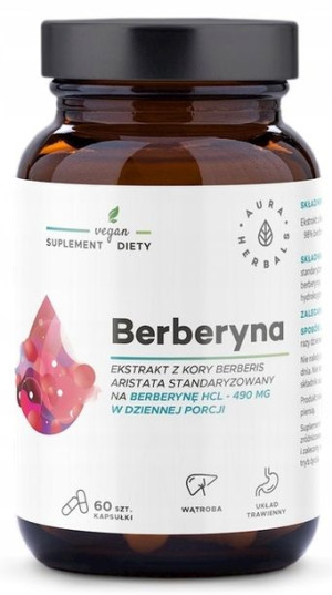 Aura Herbals Berberyna 500mg 60 kapsułek