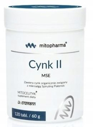 Dr Enzmann Cynk II MSE 120tabletek Mito-Pharma