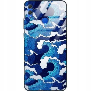 Etui Glass do HUAWEI HONOR 8X Wakacje Kwiaty Wzory
