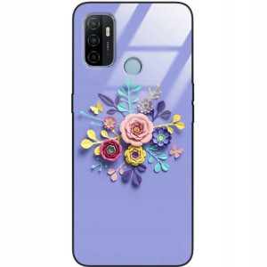 Etui Glass do OPPO A53 Wakacyjne Kwiatowe Wzory